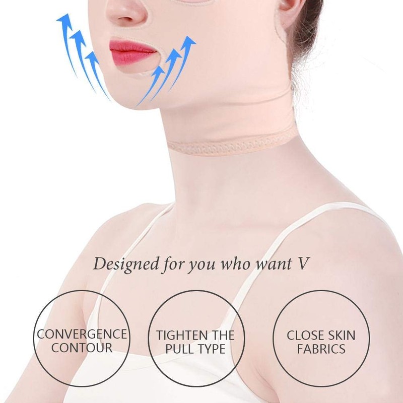 Face lifting mask, full coverage lifting face V-line strap double