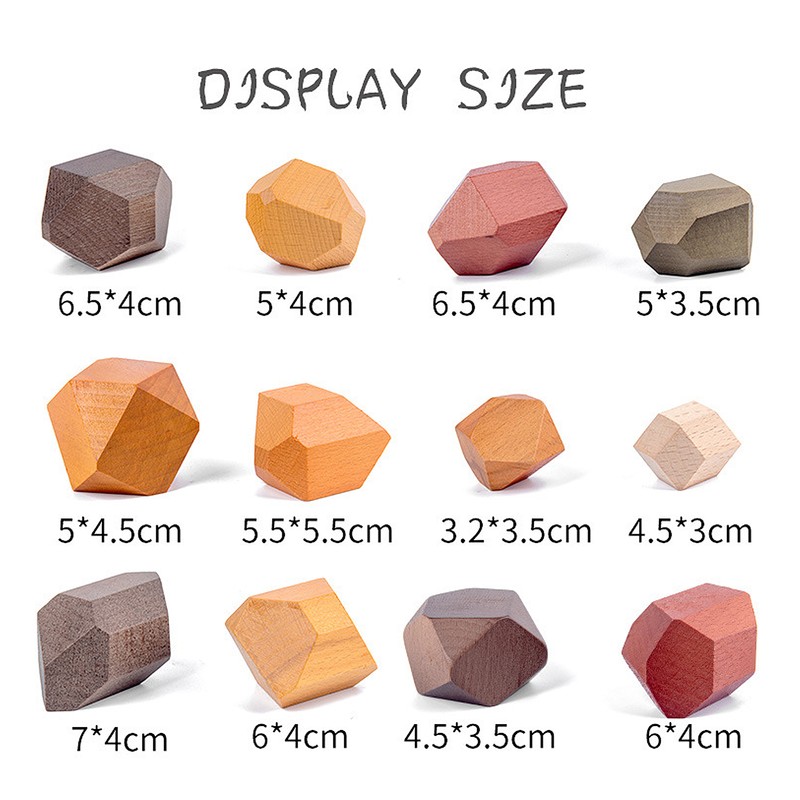 Wooden Stacking Game Building Blocks Educational Desktop Games for Kid