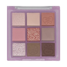 9 Color Eyeshadow Palette Makeup, Matte Glitter Shimmer Korean Eye Shadow Palettes, Highly Pigmented Long Lasting Waterproof Blendable, Pink Purple Brown, Daily Eye Shadow Makeup