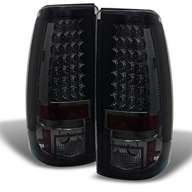 For Chevy Silverado GMC Sierra 1500 2500 3500 Pickup Truck Rear LED Tail Lights Signal Brake Lamps Smoke