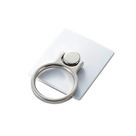 Elecom P-STRWH Smartphone Ring, Holding Ring, Stand Function, Drop Prevention, White