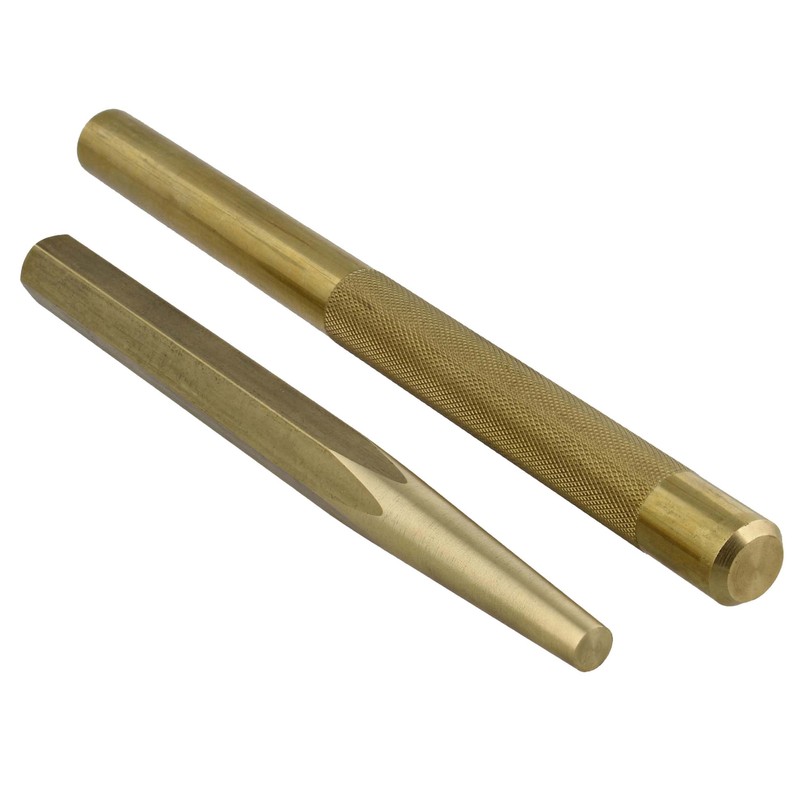 ABN Large Brass Punch Set, 2pc - Brass Drift Punch