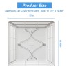 Tnitrib S97013576 Bathroom Fan Cover Grille for Broan NuTone Bathroom