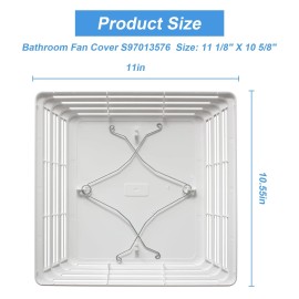 Tnitrib S97013576 Bathroom Fan Cover Grille for Broan NuTone Bathroom Fan, Replacemen...