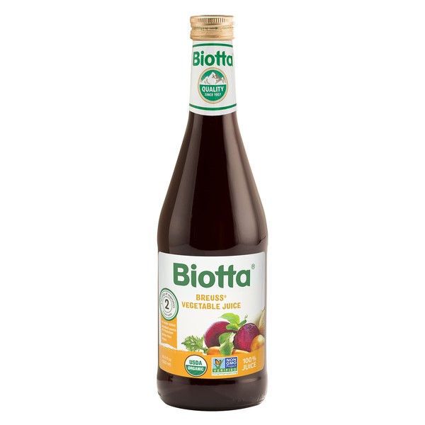 Biotta Organic Breuss Juice - 100% Juice Superfood- Help Improve Overall Wellness - Excellent Source of Potassium (16.9 Fl Oz, Pk of 6) (Breuss Vegetable)
