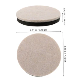 LALAFINA 10pcs Non Slip Felt Chair Pads for Hardwood Floors Round Furniture Floor Protectors Beige Durable Firm Stylish Cushioning for Safe Home Use