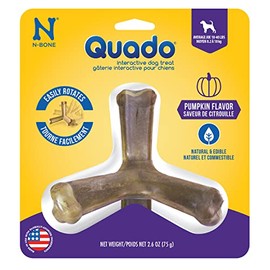 N-Bone Quado Interactive Chew, Pumpkin Flavor, Average Joe, 2.8oz