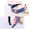 Guqqeuc American Flag Headband Knotted Patriotic Headbands for Women Girls