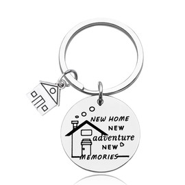 New Home Gifts for Best Friend Housewarming Gifts for New Home Dad Mom Christmas Xmas Gifts for Girlfriend Boyfriend New Home New Advance New Memories Keychain Gifts for New Homeowner Wife Husband
