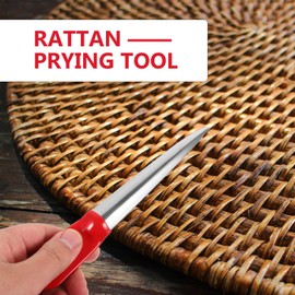 COHEALI Wicker Repair Tool, 2pcs Stainless Steel Tool with Handle No Metal Burrs Wicker Rattan for Patio Rattan/Wicker Furniture Basket Fix/Webbing