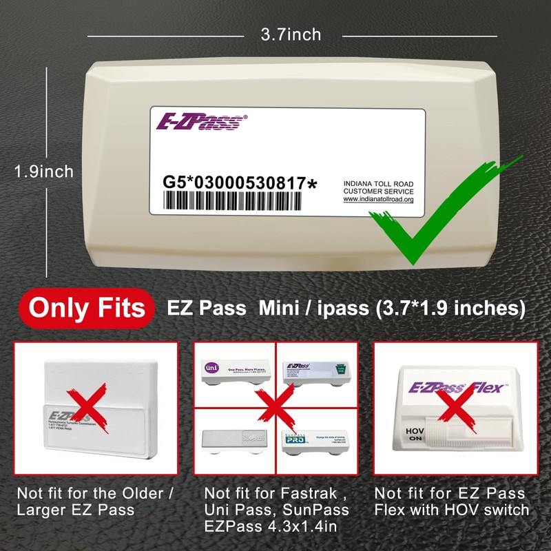 FLLIK 2 Pack EZ Pass Holder for Windshield. Ezpass with