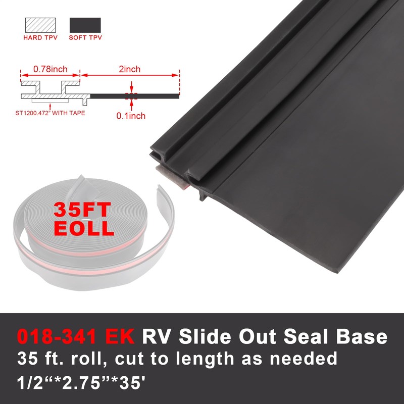 Drytuns RV Slide Out Seal 35 Ft Rubber Camper for