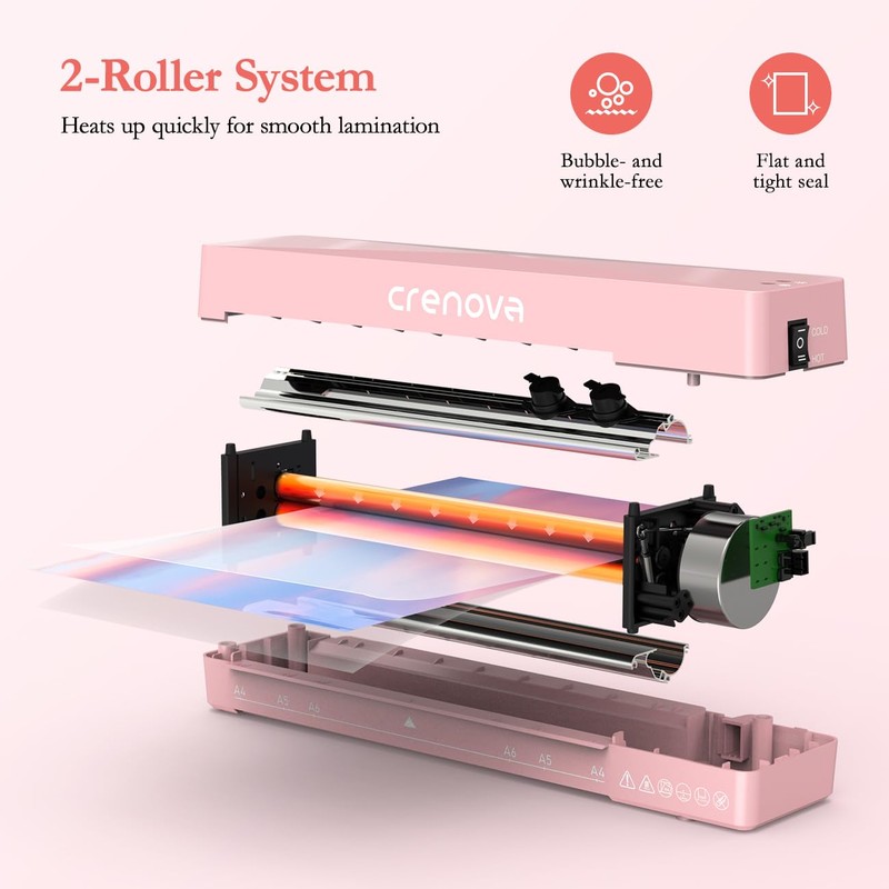 Crenova A4 Laminator Machine 4 in 1 Personal Desktop Hot