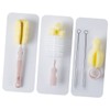 Baluue 2sets Feeding Bottle Cleaning Brush Pacifier Brush Rotating Design
