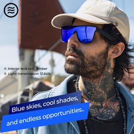 NEVEN Legend Polarized Work Sunglasses for Men - Stylish Side Shield Sunglasses - UV Protection Glasses for Outdoors.