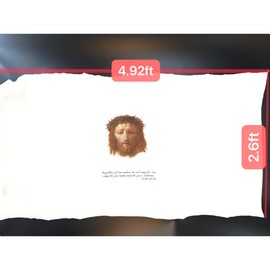 Generic Wearable Crown of Thorns with Veil of Veronica - Jesus Crown Lifesize 8 inch Plastic Headpiece for Passion Day, Church Play Prop