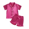 YILEEGOO Kids Silk Satin Pyjamas Set Toddler Baby Girls Boys