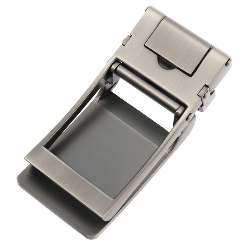 KONTONTY 2pcs Men's Alloy Automatic Buckle Ratchet Belt Buckles for