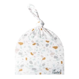 Copper Pearl Gorro de bebé con nudo superior elástico suave Arlo