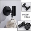 KissDate 4 Pack Towel Hooks, Wall Coat Hook Bathroom Matte
