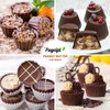 Puyeipt Mini Peanut Butter Cup Mold, Bite Size Silicone Chocolate