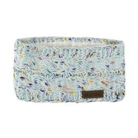Muryobao Women Winter Warm Headband Fuzzy Fleece Lined Stretch Thick Cable Knit Head Wrap Ear Warmer (Confetti Blue)
