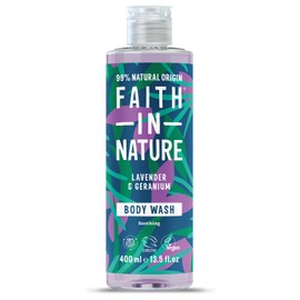 Faith In Nature Natural Lavender and Geranium Body Wash, Nourishing, Vegan and Cruelty Free, No SLS or Parabens, 400 ml