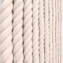 GOLBERG Twisted 100% Natural Cotton Rope – Macramé Crafts (1 inch x 10 feet) Natural Soft White