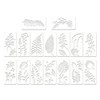 16 Pieces Leaves Stencil Reusable Sheet Painting Stencil Sheet Wall