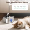 Stainless Steel Cat Water Fountain 108oz/3.2L:Battery Operated Wireless Cat Fountains