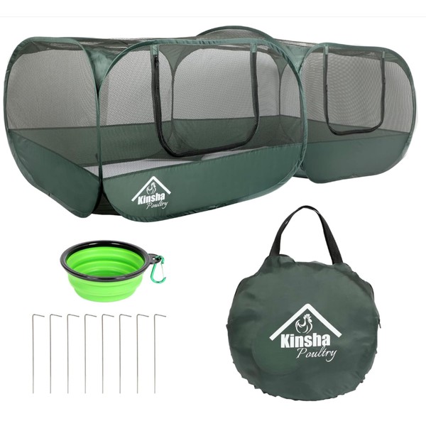 Kinsha Portable Chicken Coop Chicken with a New Upgraded Detachable