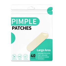 Large Pimple Patches Spot Patches 90mm XL Spot Stickers Acne Treatment Hydrocolloid Patches for Face Forehead Chin Fast Acting Skincare (40 Strips)