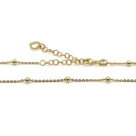 AKA Gioielli® - Women's Choker Necklace with Pearls in 925 Silver, Rose Gold Plated or 18 Carat Yellow Gold Plated - Adjustable Length, Gold, No Gemstone