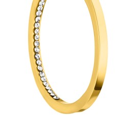 Purelei® Inner Shine Hoop Earrings - Stainless Steel 18K Gold Plated / Rose Gold Plated or Silver - 30mm Diameter, 2mm Width - Women's Earrings, Stainless Steel, Abalone