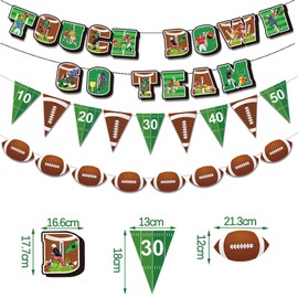 4 Pcs Football Party Decoration Banner Rugby Sports Party Decorative products for Football Birthday Game Day Party Decoration Football Hanging Decorations