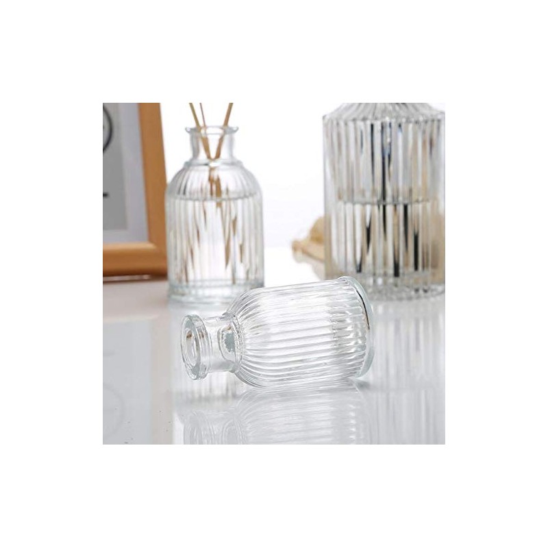 1PCS Empty Round Aroma Glass Diffuser Bottles Jars Aromatherapy Diffusers