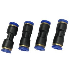 Fuel Line Connector Quick-Connect Hose Union fit for 3/16 OD ( 1/8 ID ) Nylon Tubing Pack of 4