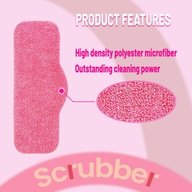 Scrubber 6-Pack Microfiber Replacement Mop Pads for Schenley Steam Mop Cleaner, Washable & Reusable, Compatible with Schenley Steam Mop, Accessories for Efficient Cleaning