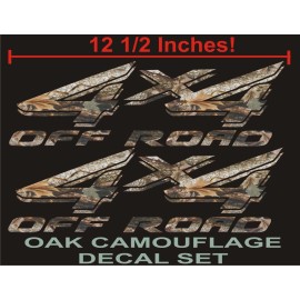 Ford 4x4 OFFROAD Truck Decals, OAK TREE CAMOUFLAGE Set for Ford F150 & Super Duty