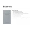 Kitchi Kitchen cabinet Shaker Sample Door - White