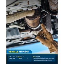 PHILTOP Rear Catalytic Converter Direct-Fit Stainless Steel Compatible With 2002-2006 Altima 2.5L Replace 54360 (EPA Compliant)