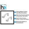 HomeElabador® Curtain Pole Rod Bracket Pipe Holder Heavy Duty Drapery