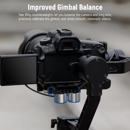 NEEWER Gimbal Counterweights and Clamp Kit, Compatible with DJI Ronin RS4 Pro RS4 RS3 Pro RS3 RS2 RSC2 ZHIYUN Crane 2S 3S Weebill S Moza Air 2 AirCross 2 for Balancing Long Lenses, GA001