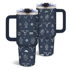 DUUV Western Gifts for Cowboy, Engraved Sheep Head Tumbler for Man, Birthday Cow Tumbler for Cowboy, Best Western Lovers Gifts Ideas, 40 Oz Tumbler with Handle