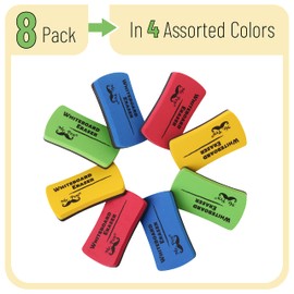 Mr. Pen- Magnetic Dry Erase Erasers, 8 Pack, Assorted Colors, Whiteboard Eraser, Dry Eraser, White Board Erasers Dry Erase, Dry Erase Board Eraser, Magnetic Whiteboard Eraser, Magnetic Dry Eraser