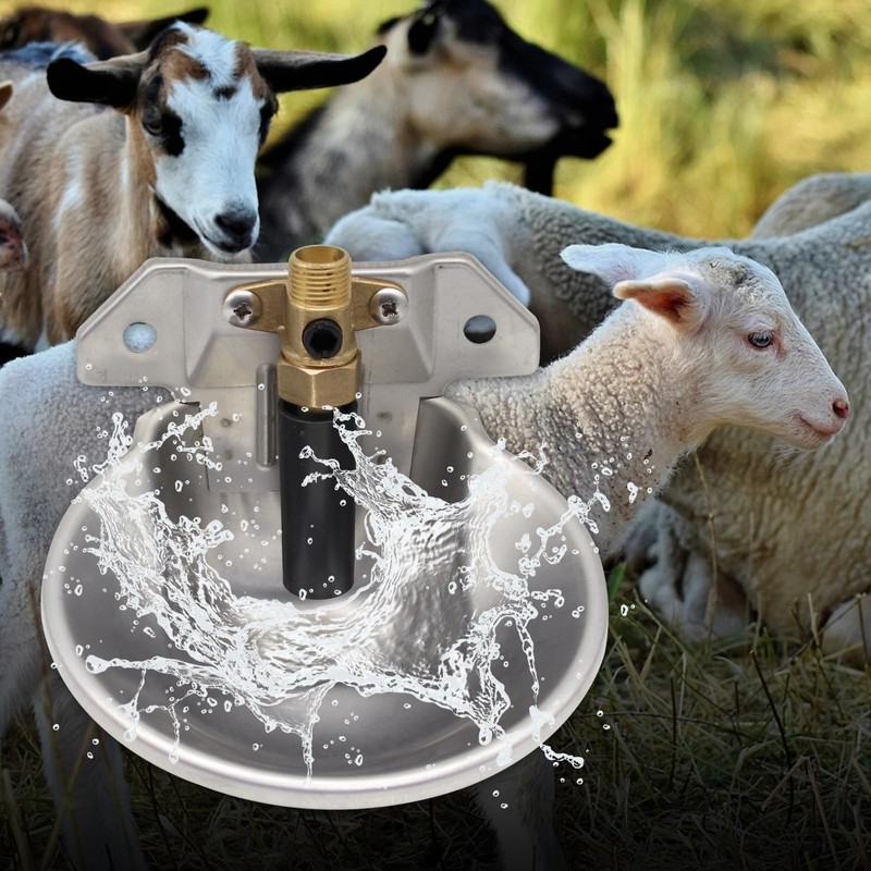 Abustle pig Metal Sheep Automatic Water Drinking Bowl, Thickened Steel