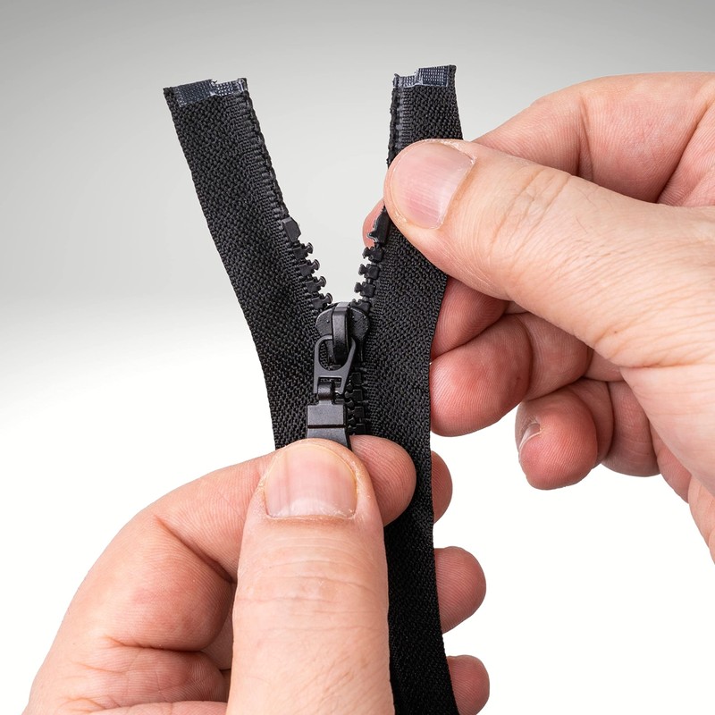 Separable Zipper, Pack of 2, 85 cm Rail Length, in