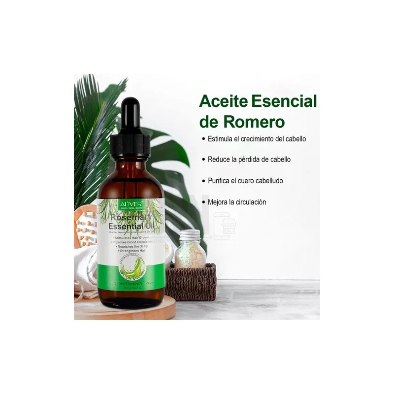 Aceite Esencial De Romero Crecimiento Cabello Cuidado Piel