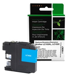Clover Imaging Replacement High Yield Ink Cartridge Replacement for Brother LC103XL, Cyan