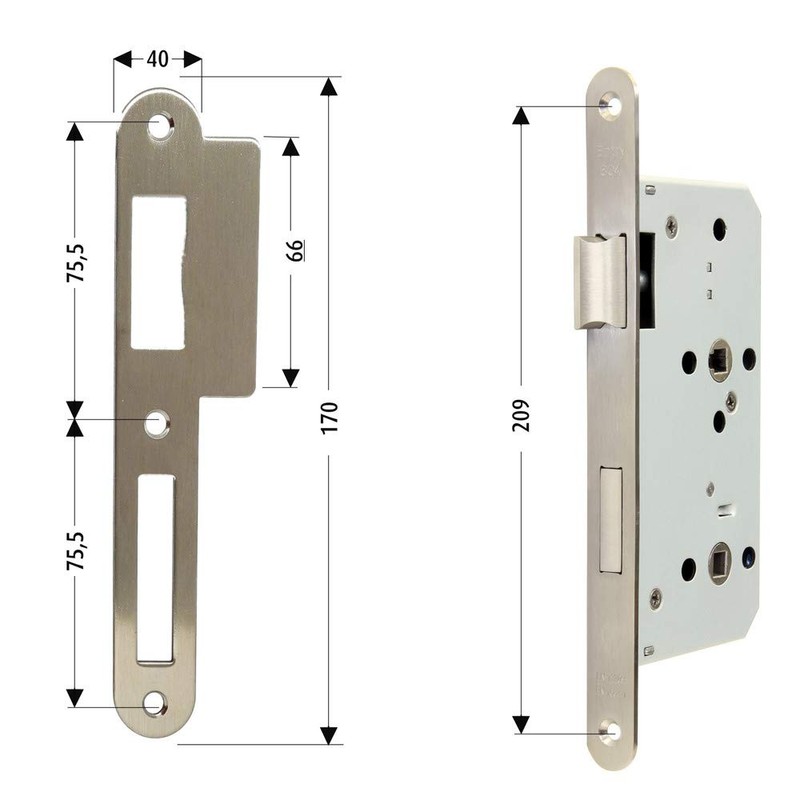 Felgner Profile Cylinder Door Mortice Lock, Lock Case Made of